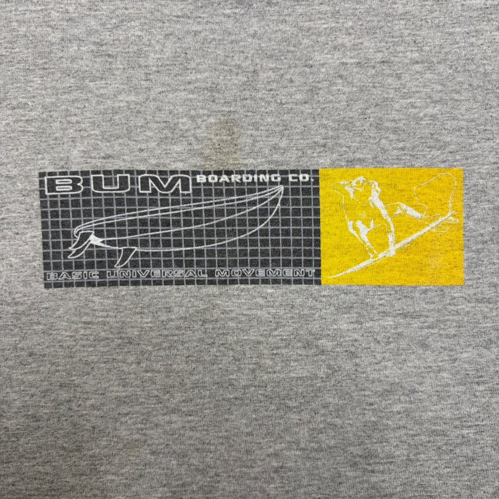 B.U.M. Equipment T-Shirt Mens XL Grey Boarding Co Graphic Vintage Y2K Skate Tee - Picture 3 of 11